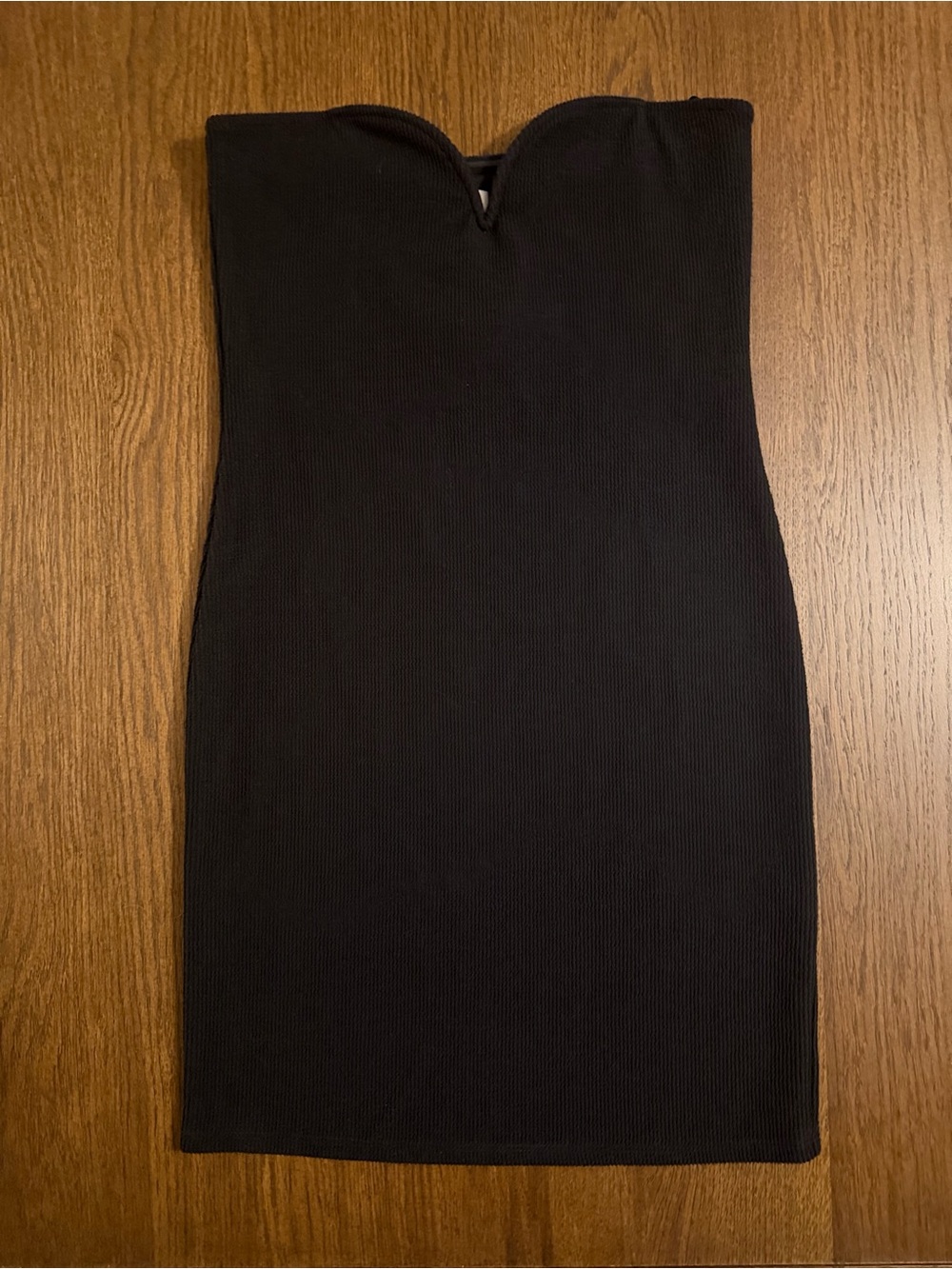 NWT H&M Strapless Black Ribbed Sweetheart Mini Dress